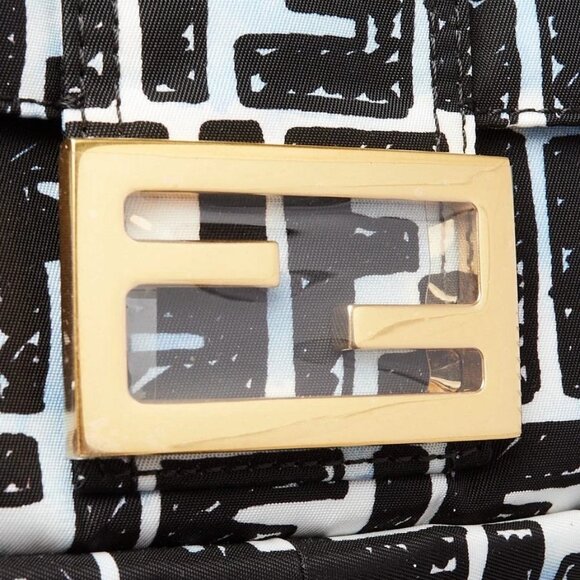 Fendi Blue/Black FF Nylon Small Joshua Backpack Bag - 8BZ048 - Picture 7 of 11